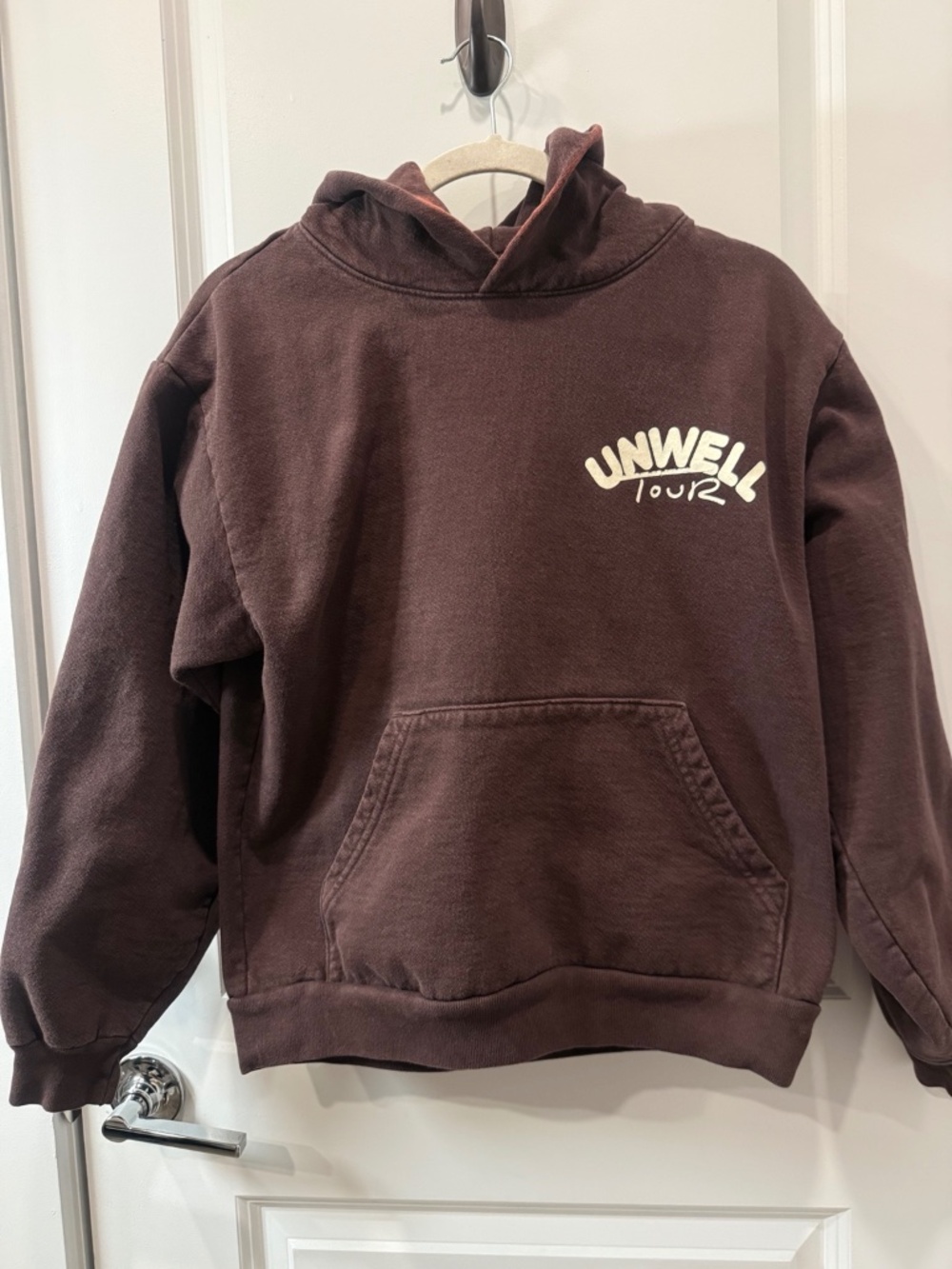 Unwell West Tour 2024 Brown Graphic Pullover Hoodie S